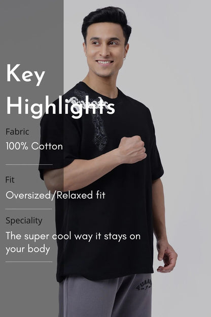 Eagle OverSized T-Shirt Black | Fuaark at Broadway