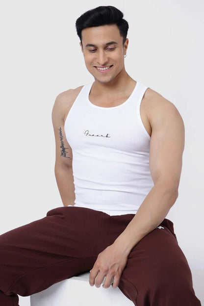 Ribbed Tank White | Fuaark at Broadway
