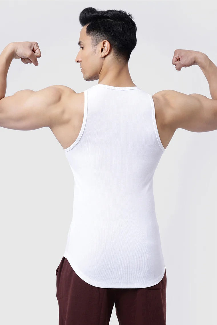 Ribbed Tank White | Fuaark at Broadway