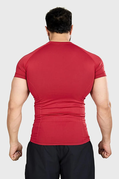Power Seamless T-Shirt Red/Logo | Fuaark at Broadway