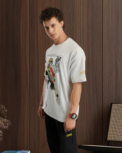 Ballet Queen Drop Shoulder T-Shirt in White