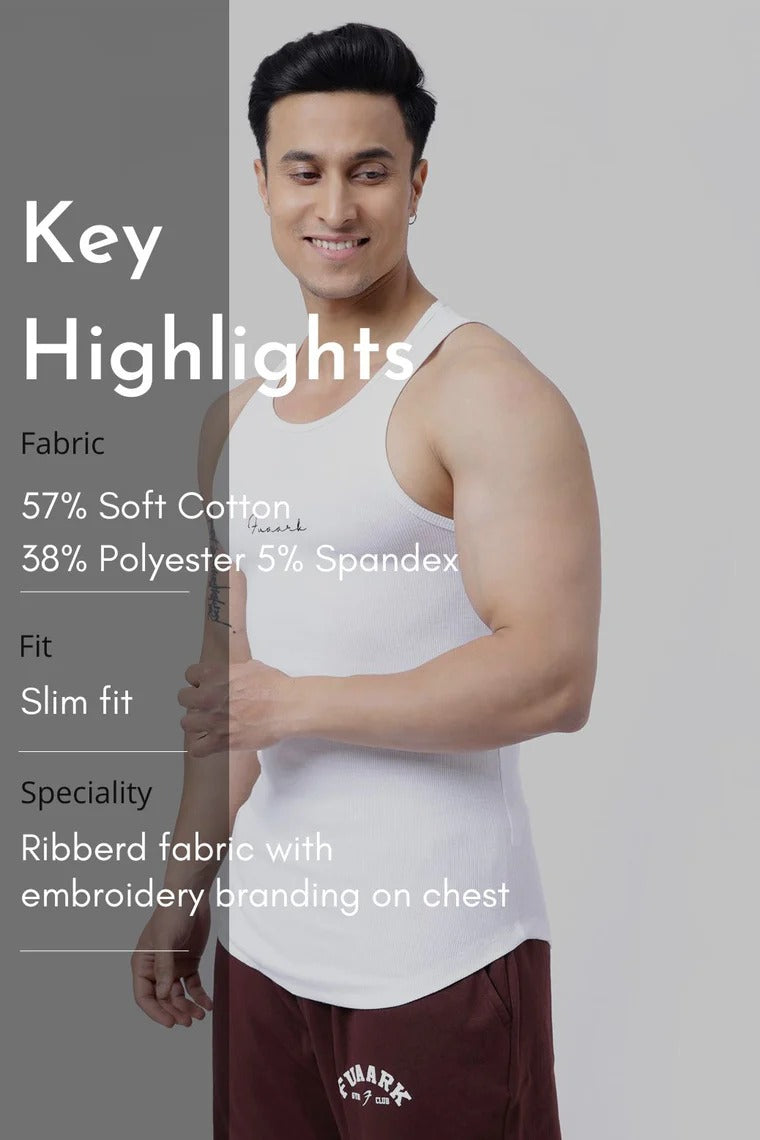 Ribbed Tank White | Fuaark at Broadway