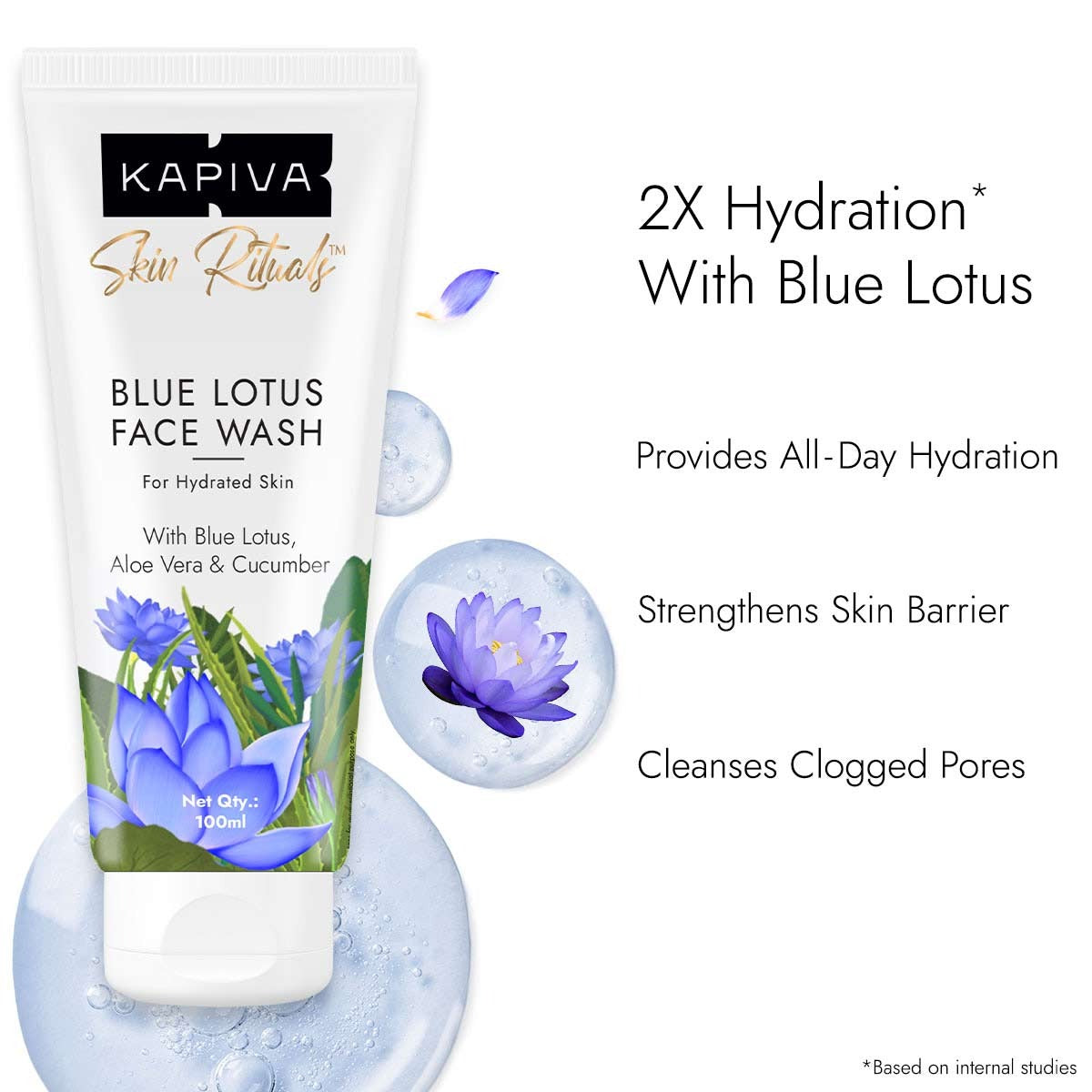 Kapiva Skin Rituals Blue Lotus Face Wash 100 Ml | Kapiva at Broadway