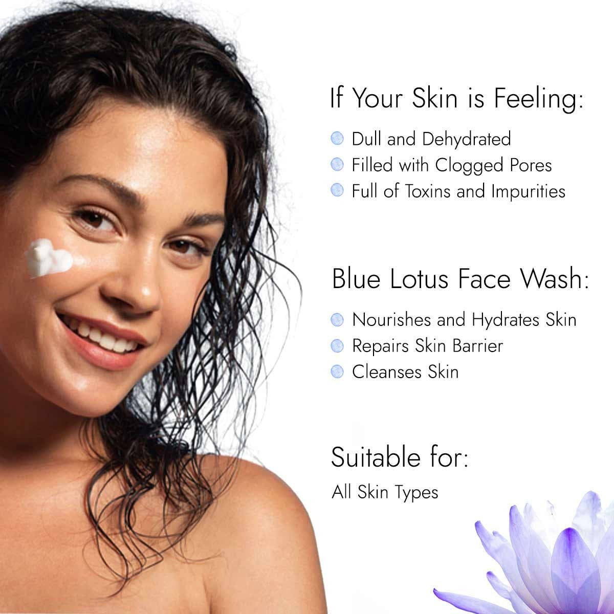 Kapiva Skin Rituals Blue Lotus Face Wash 100 Ml | Kapiva at Broadway