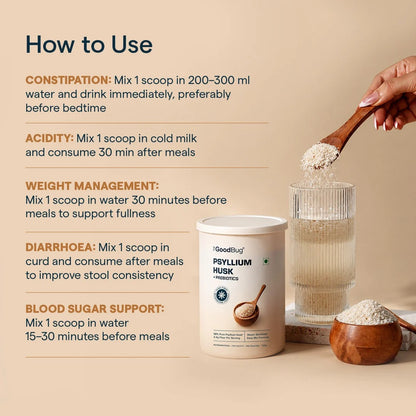 The Good Bug Psyllium Husk Powder with Prebiotics