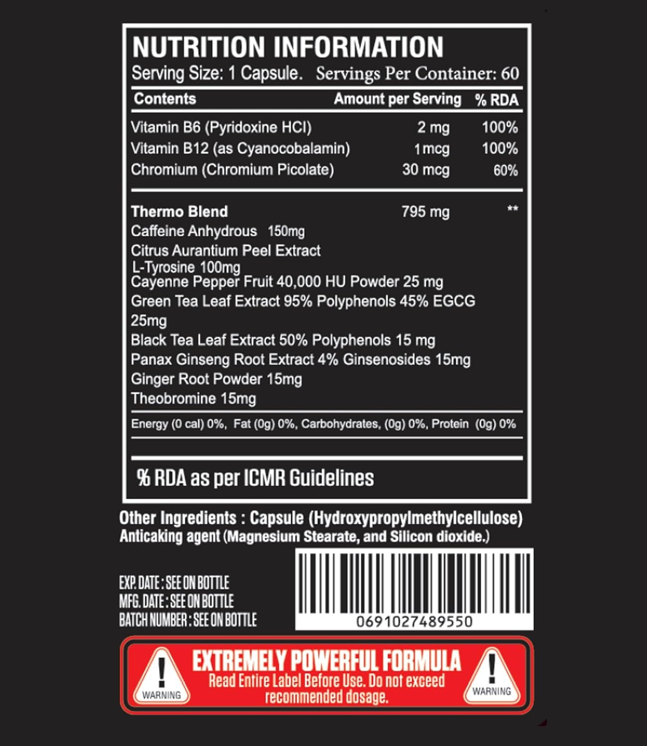 One Science Nutrition (OSN) Skull Fire Top Level Fat Burner 60cap (94gm) | One Science Nutrition at Broadway