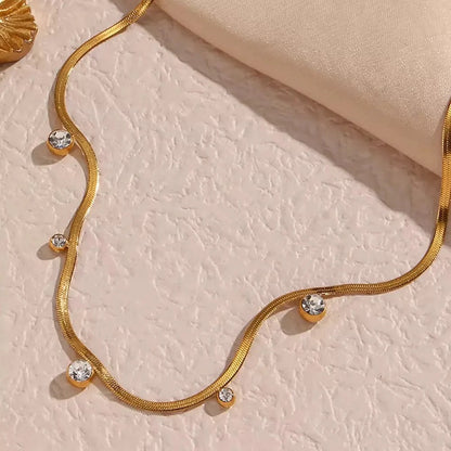18 kt Snake Chain with Zircons, Avery