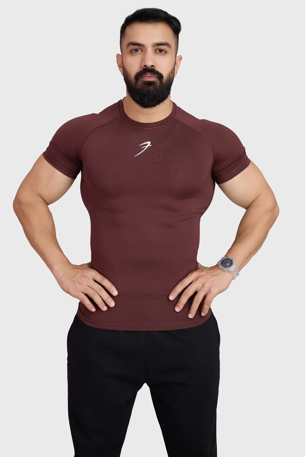 Compression T-shirt Brown | Fuaark at Broadway