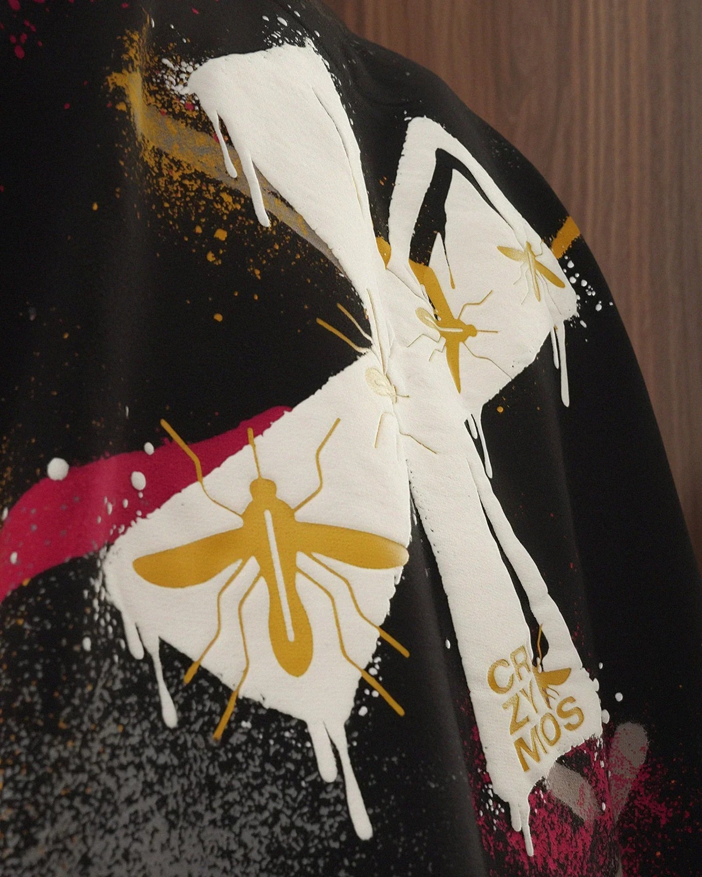 X Graphic Terry Free Size Tee in Black