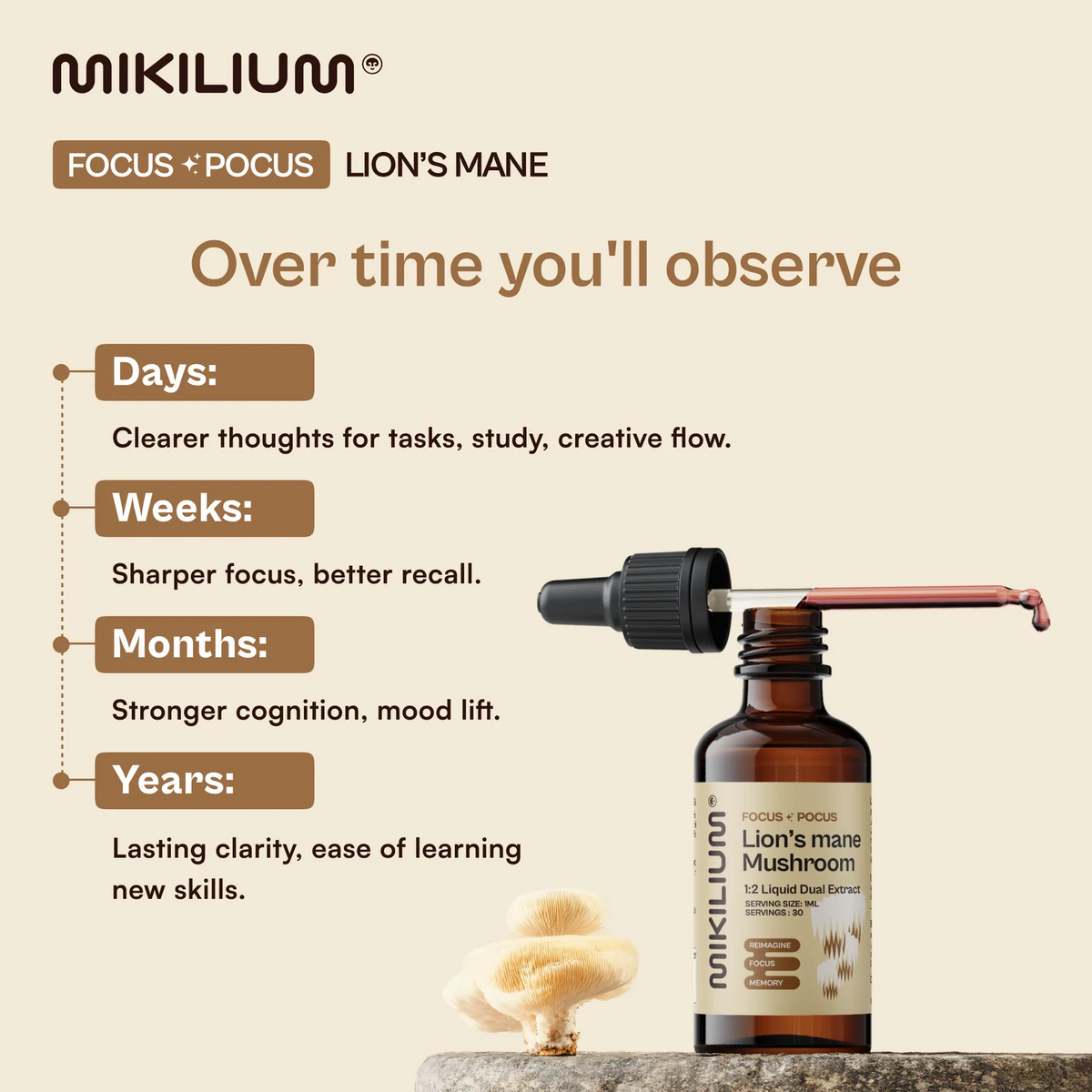 Focus Pocus - Lion's Mane Mushroom Liquid Dual Extract