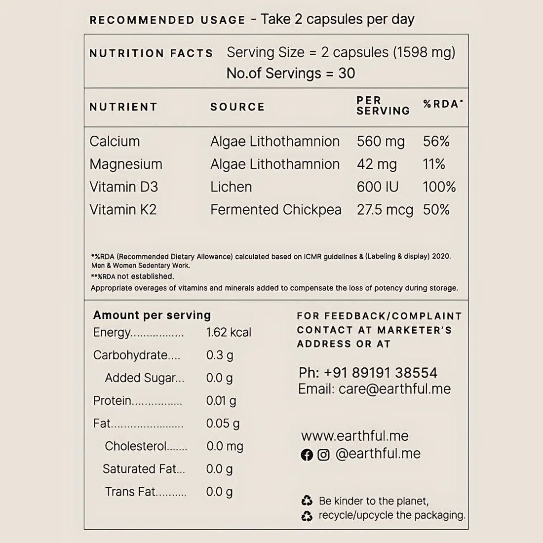 Natural Vitamin Formula | Earthful at Broadway
