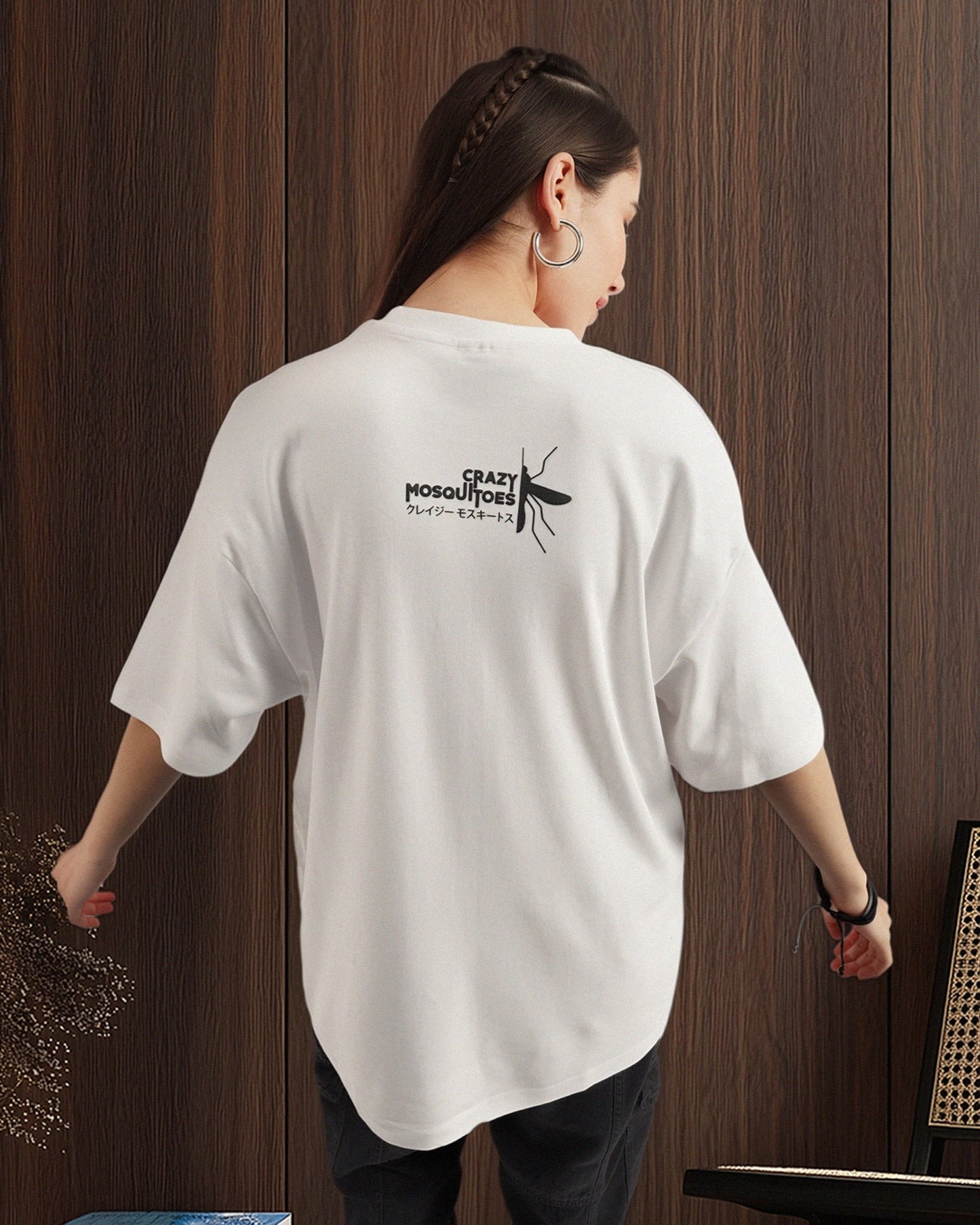Pixel print drop oversized unisex T shirt