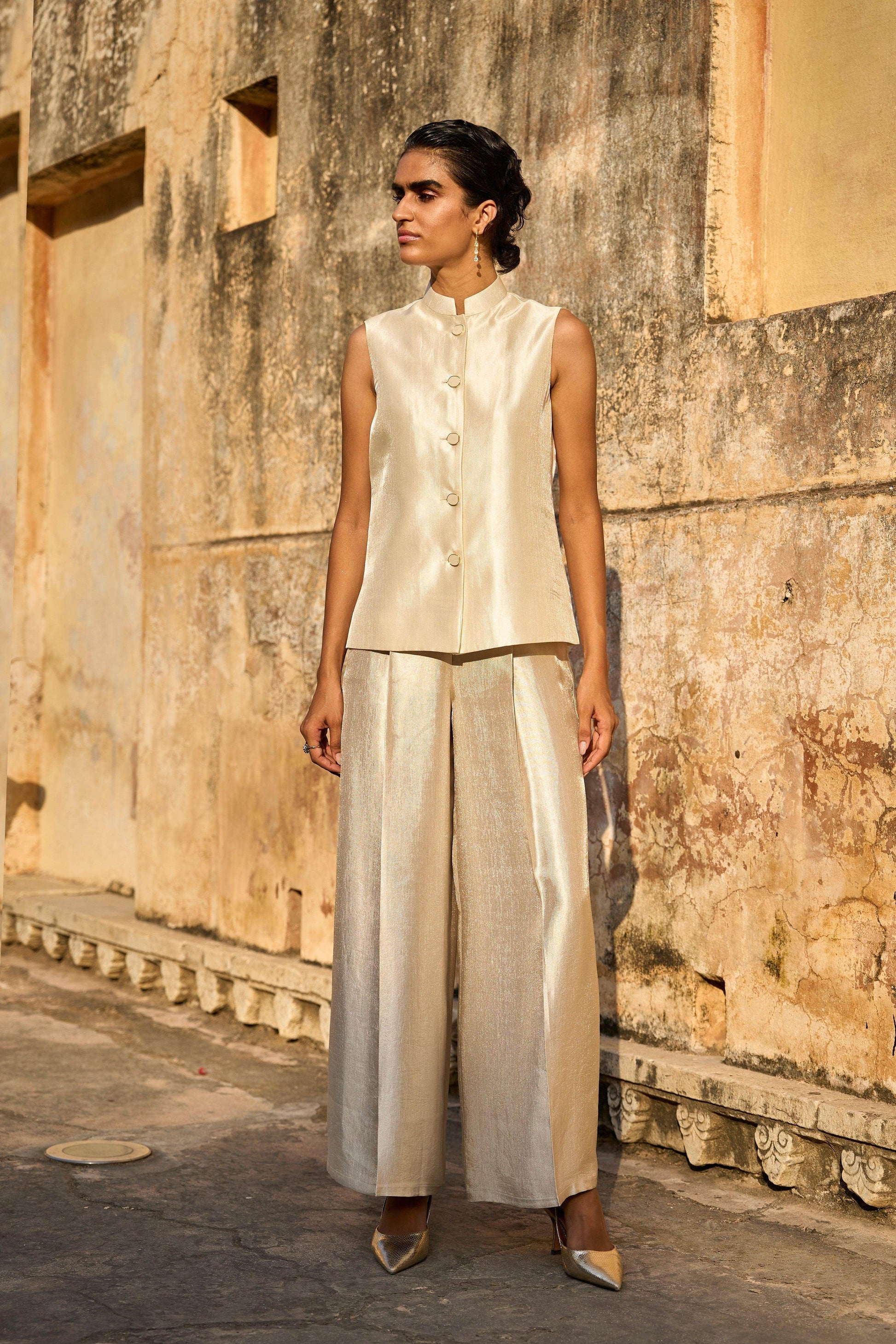 IVORY BROCADE WAISTCOAT | Dash and Dot at Broadway