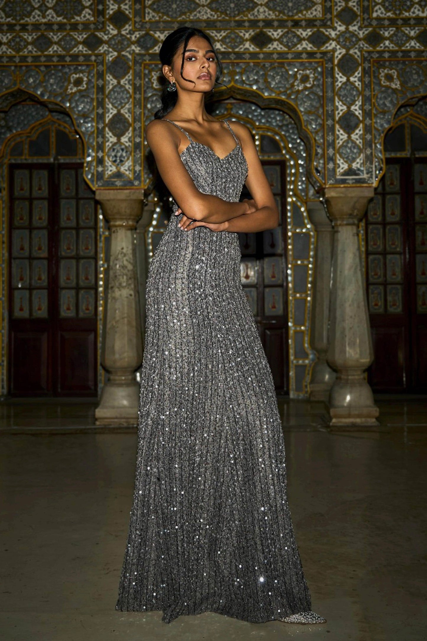 SEQUIN TEXTURED GOWN | Dash and Dot at Broadway
