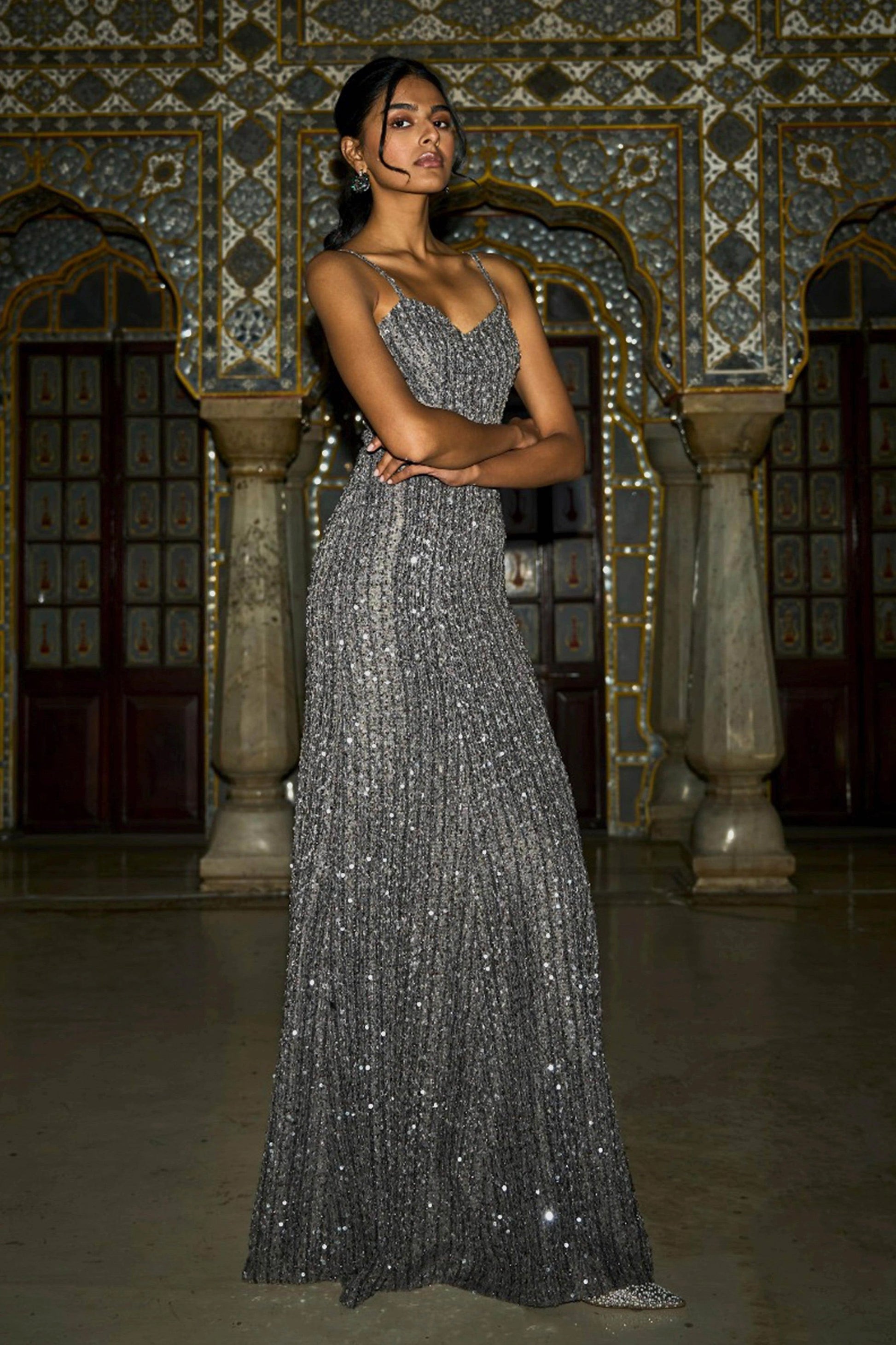 SEQUIN TEXTURED GOWN | Dash and Dot at Broadway