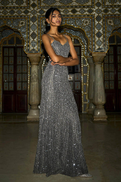 SEQUIN TEXTURED GOWN | Dash and Dot at Broadway