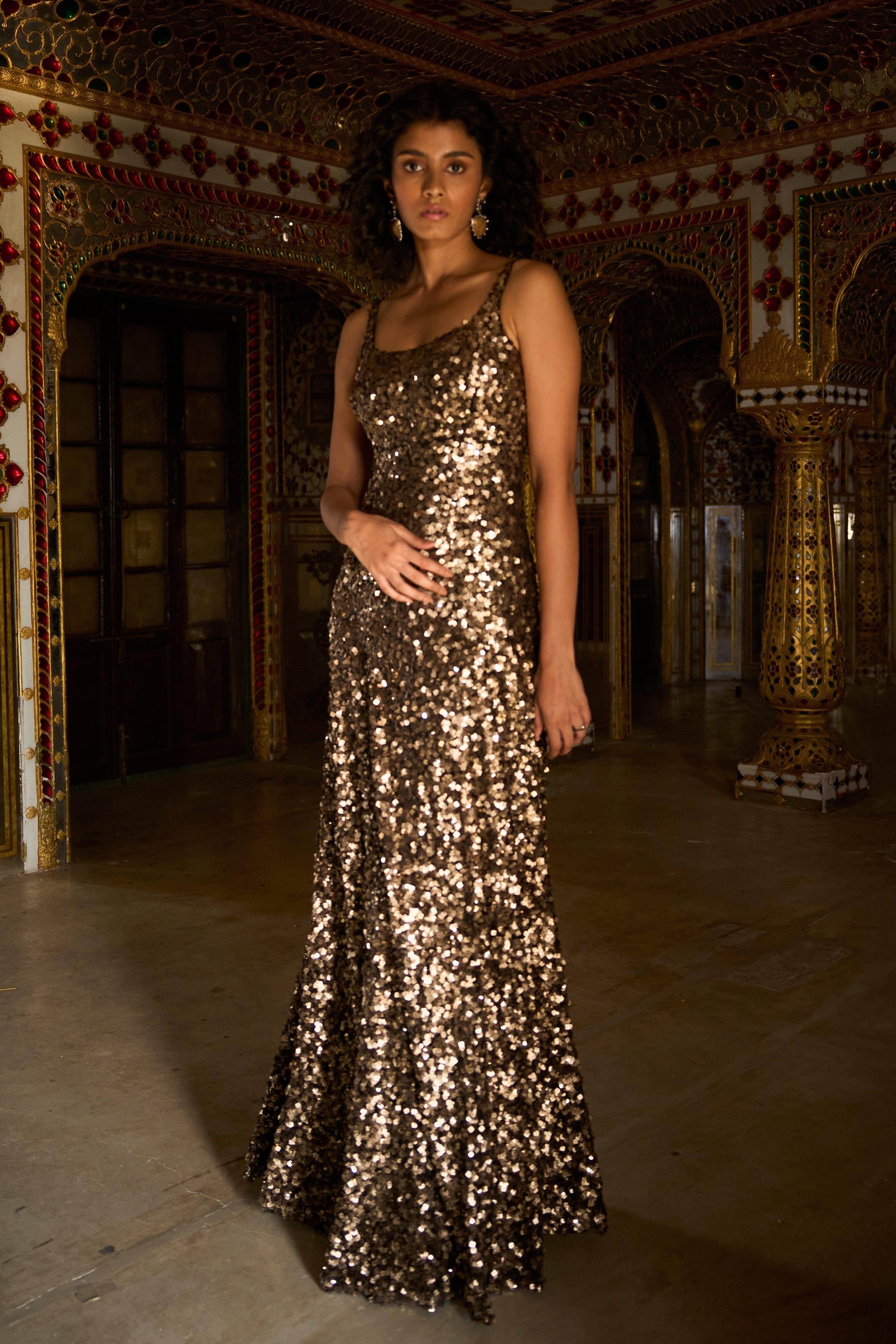 GOLD SEQUIN GOWN | Dash and Dot at Broadway
