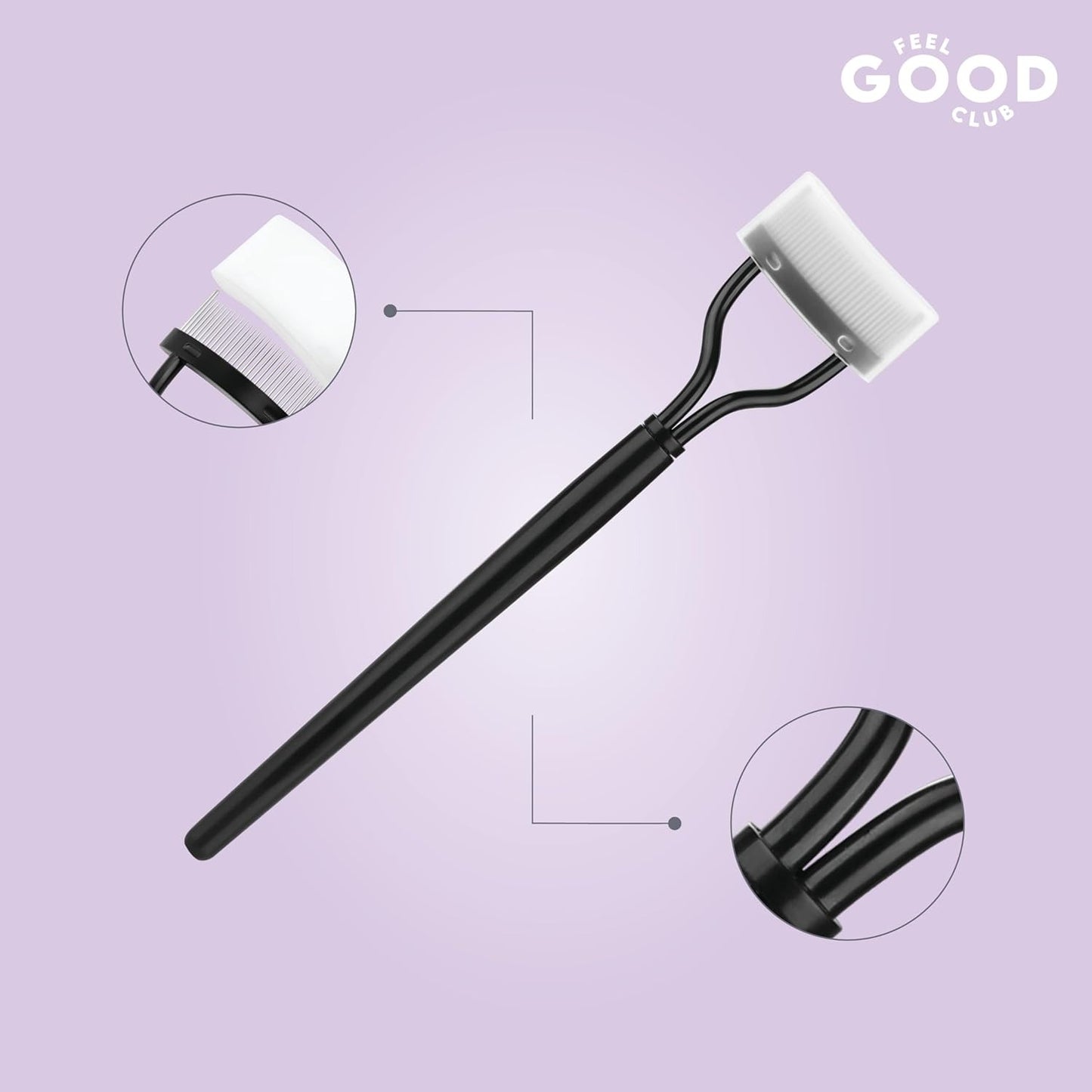 Feel Good Club Eyelash Separator Mascara Comb - Eye Makeup Definer Brush For Natural & False Lashes