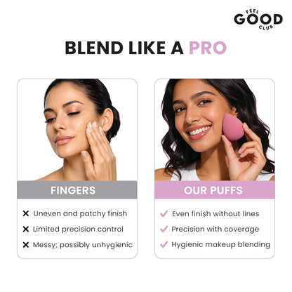Feel Good Club Blender Besties - 7 Makeup Sponges In A Jar (4 Full Size & 3 Mini - Colours May Vary)