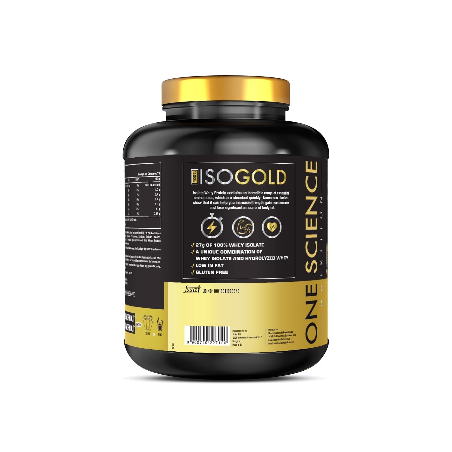 OSN Iso Gold Whey Protein 5lbs Grass Fed Whey 27g Protein Neapolitan Ice Cream | One Science Nutrition at Broadway