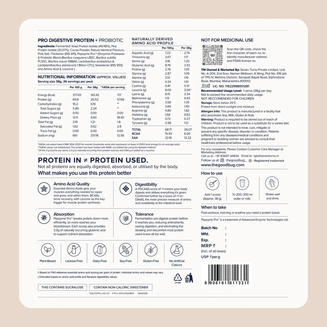 The Good Bug Pro Digestive Protein