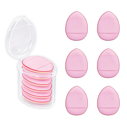 Feel Good Club Set Of 6 Finger Puffs With A Storage Case Mini Makeup Cushion Blender Sponges