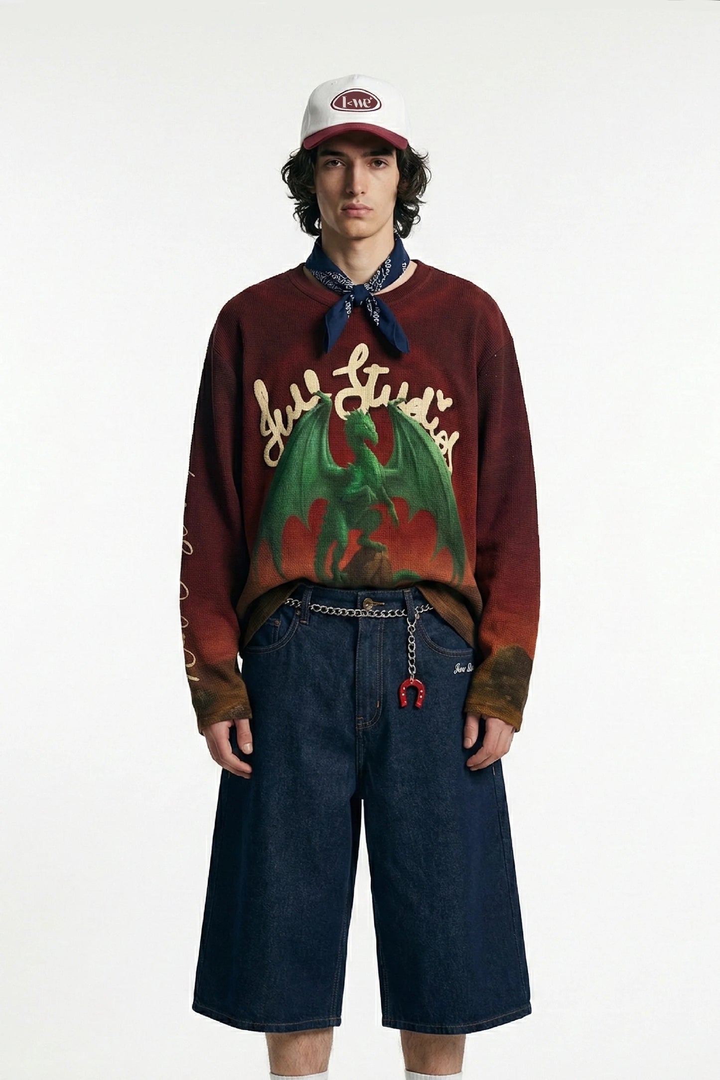 Emerald Dragon Full Sleeve Waffle Tee