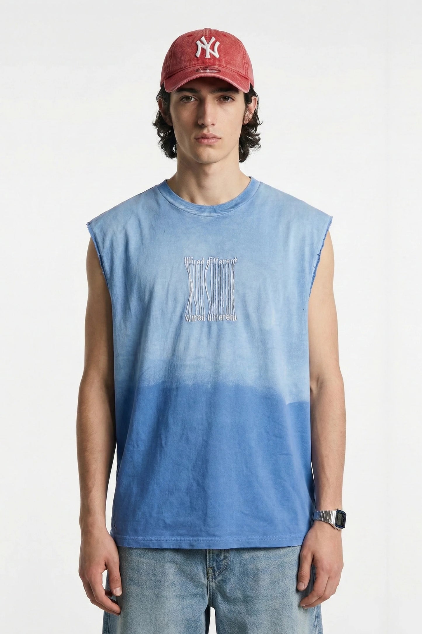 Wired Different Embroidered Tank