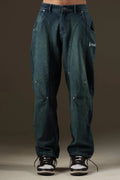 Green Panelled Pants Organic Cotton