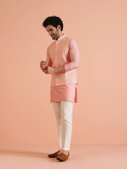 Kisah Men's Blush-Pink Short Jacket