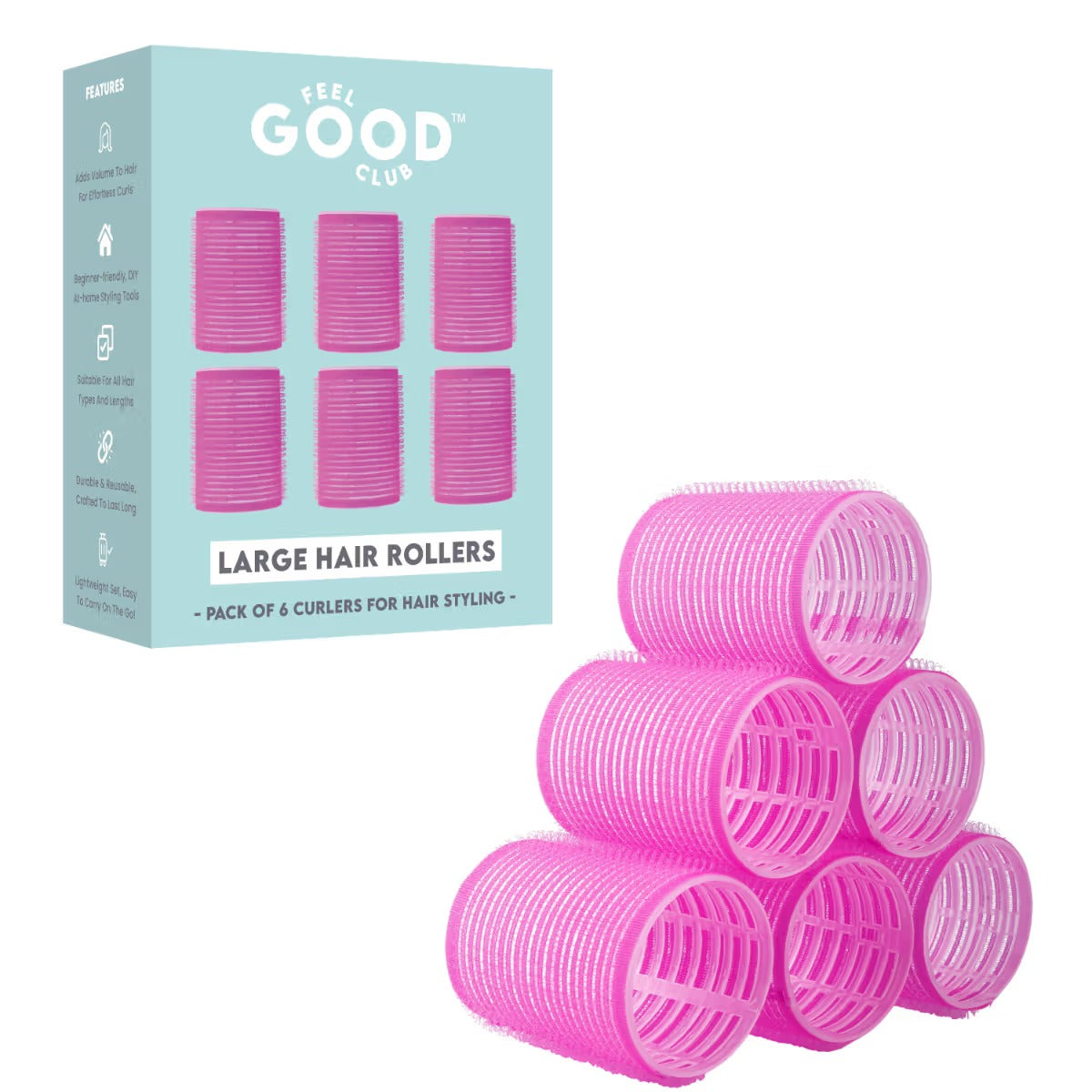 Feel Good Club Large Sized Hair Roller Curlers