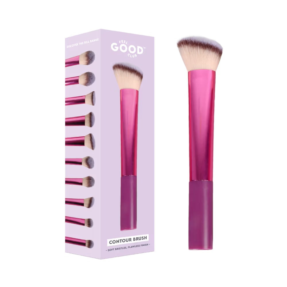 Feel Good Club Contour Bronzer Brush For Sculpting & Blending Powder Liquid & Cream Face Makeup