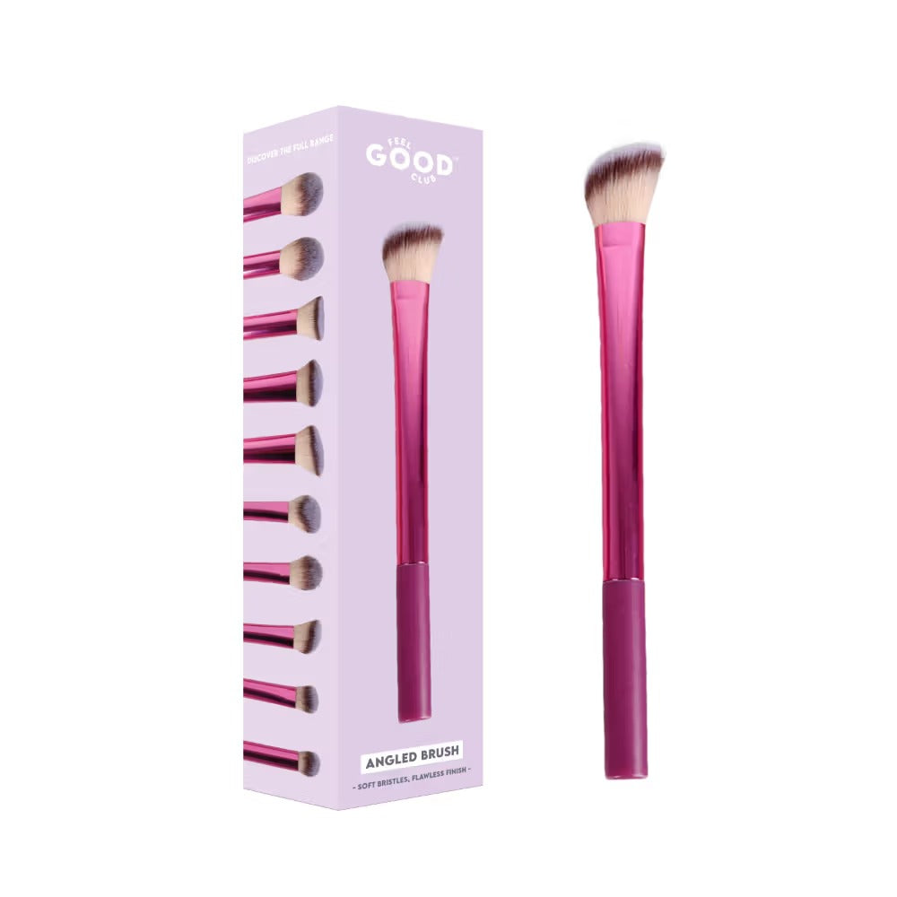 Feel Good Club Angled Makeup Brush With Slant Head For Face Nose Jawline Cheek Contour & Highlight
