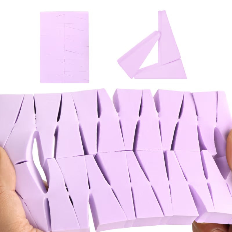 Feel Good Club Makeup Wedges Triangle Shaped Mini Beauty Sponge Blender Powder Puffs - Pack Of 24