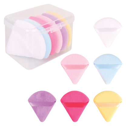 Feel Good Club Makeup Munchies- 6 Full-sized Pizza Powder Beauty Puffs In A Box Case (Mixed Colours)