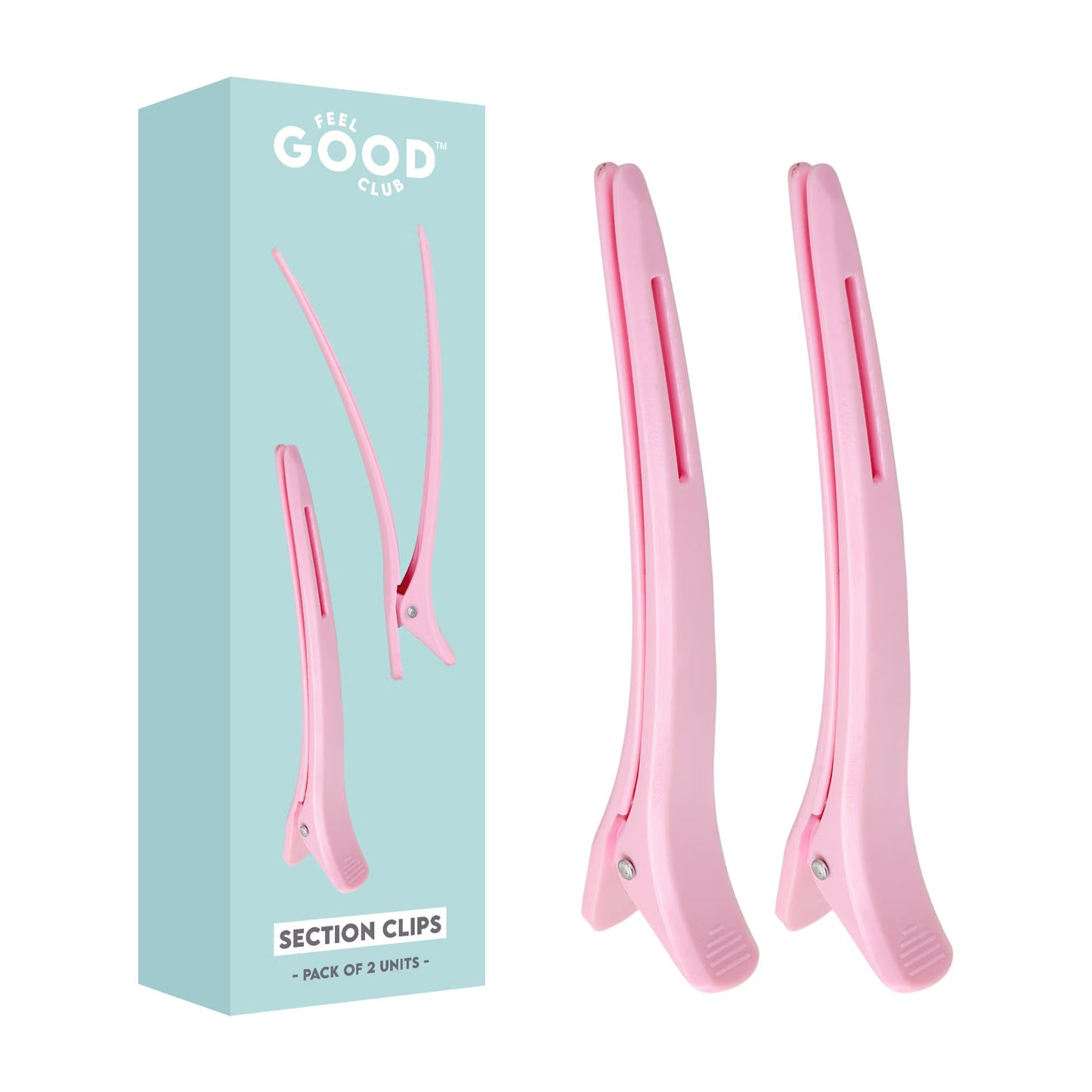 Feel Good Club Hair Section Clips - Set Of 2 Pcs To Use During Everyday Skincare Makeup & Styling