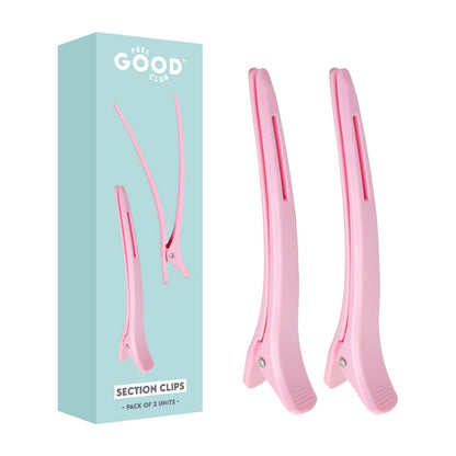 Feel Good Club Hair Section Clips - Set Of 2 Pcs To Use During Everyday Skincare Makeup & Styling