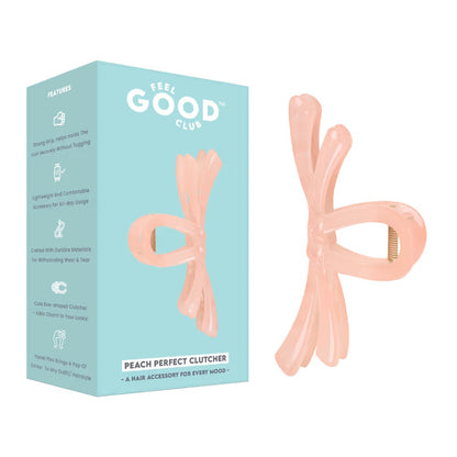 Feel Good Club Peach Perfect Hair Clutcher - Hair Claw Clip Accessory For Strong Hold And Styling