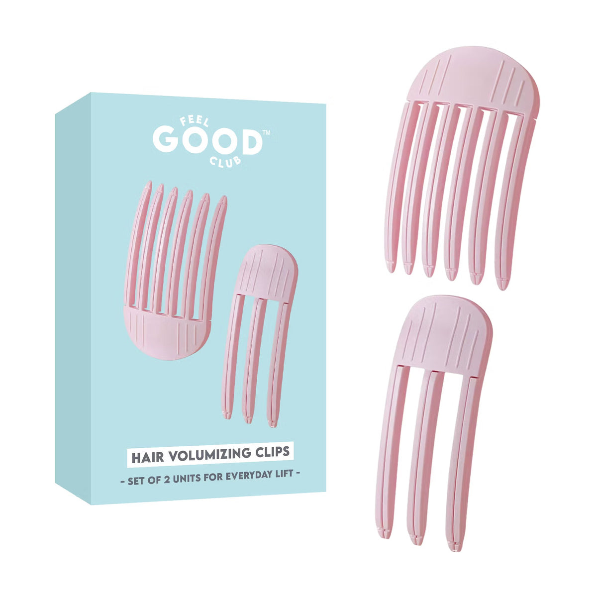 Feel Good Club Root Lifter Hair Volumizing Clips For Heatless Bounce To Flat Hair - Set Of 2 Pcs