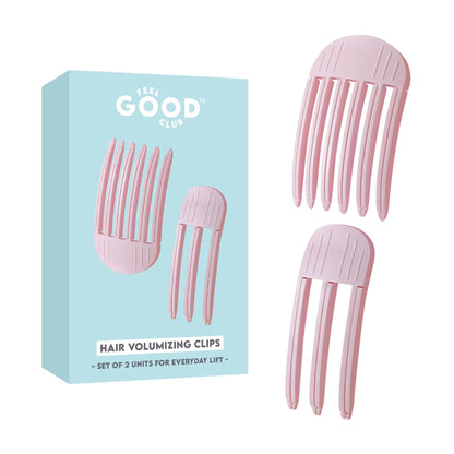 Feel Good Club Hair Volumizing Clips For Heatless Root Lift & Bounce To Flat Hair - Set Of 2 Pcs