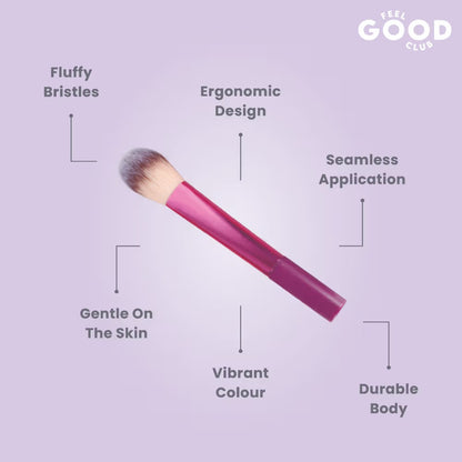 Feel Good Club Blush Brush For Blending Powder Liquid Cream & Stick Blusher Cheek Tint Face Makeup