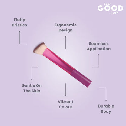 Feel Good Club Contour Bronzer Brush For Sculpting & Blending Powder Liquid & Cream Face Makeup