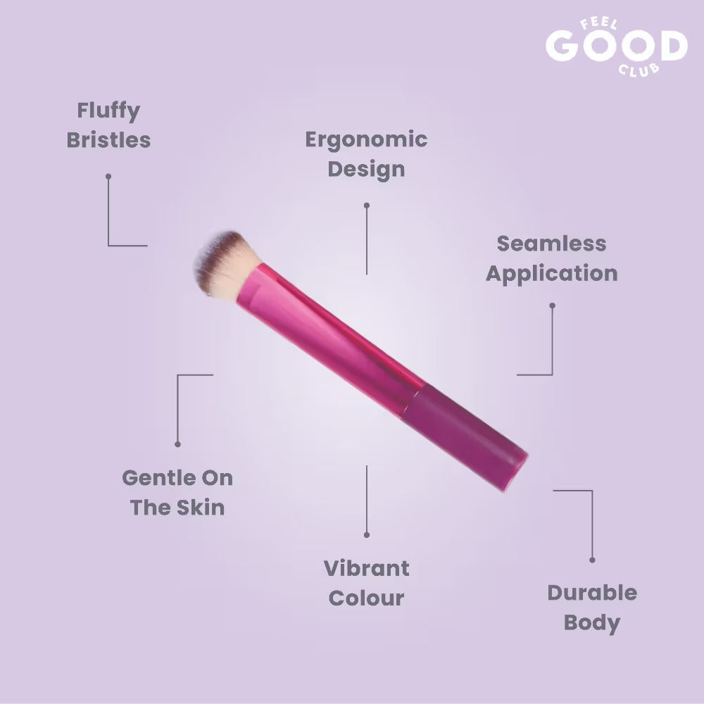 Feel Good Club Foundation Brush For Blending Liquid & Powder Face Makeup Skin Serum Tint Bb Cc Cream