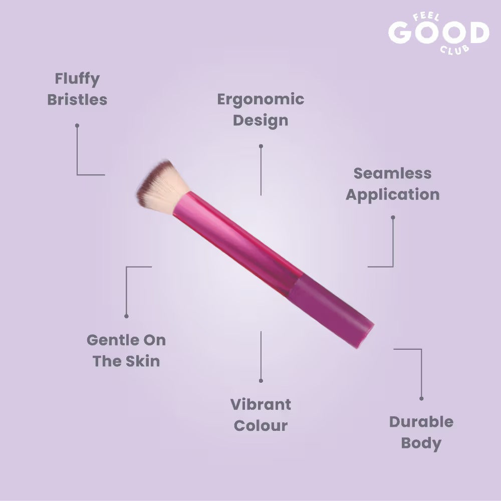 Feel Good Club Buffer Brush For Applying & Blending Foundation Concealer Powder Face & Body Makeup