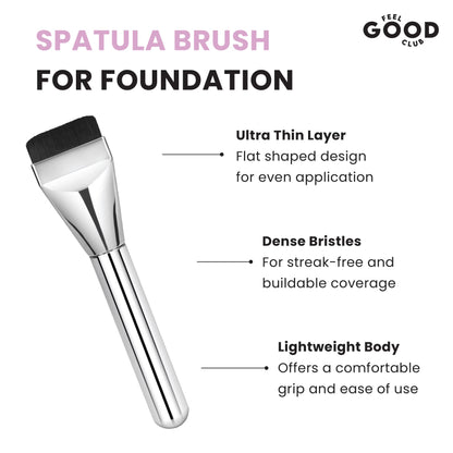 Feel Good Club Spatula Brush For Ultra Thin Layer Of Foundation Face Makeup Applicator & Blender
