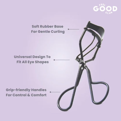 Feel Good Club Eyelash Curler Pre Mascara Eye Makeup Tool For Lifted Natural Lashes And Falsies