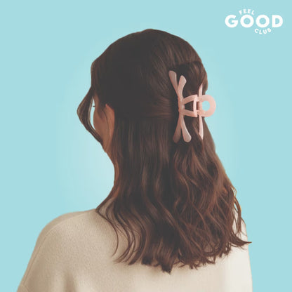 Feel Good Club Peach Perfect Hair Clutcher - Hair Claw Clip Accessory For Strong Hold And Styling