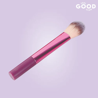 Feel Good Club Powder Brush For Blending Loose Pressed Baked Setting & Finishing Face Makeup Powder