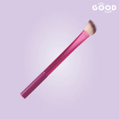 Feel Good Club Angled Makeup Brush With Slant Head For Face Nose Jawline Cheek Contour & Highlight