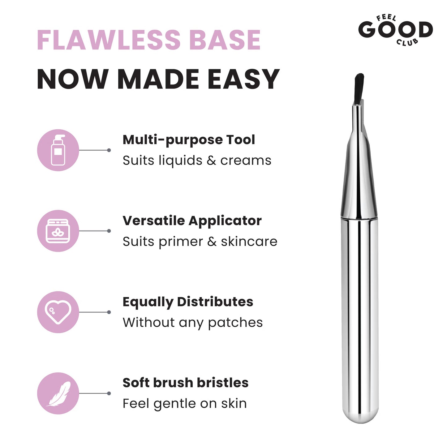 Feel Good Club Spatula Brush For Ultra Thin Layer Of Foundation Face Makeup Applicator & Blender